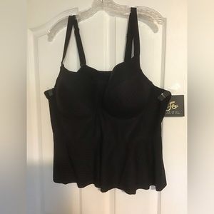 NWT size 44DD black Tankini top
